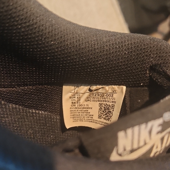 Mens Nike Black and White Air Force 1s main image 10